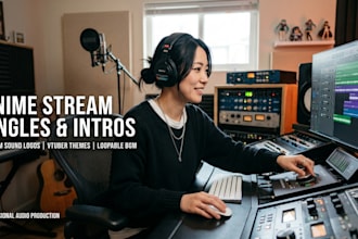 create custom anime jingles, stream intros, podcast intro and sound logo