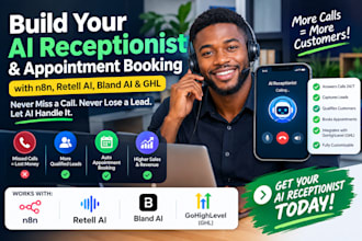 build n8n ai receptionist bland ai retell ai ai agent ghl appointment booking