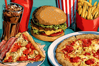 food pop art of your food pop art