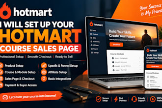set up your hotmart course sales page