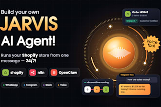 develop jarvis assistant, build jarvis ai agent shopify n8n automation openclaw
