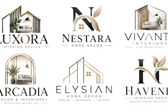 design a professional decorator, home decor, architecture interior design logo