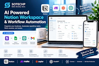 build ai powered notion workspace automate business workflows website dashboard