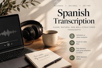 professional spanish transcription of english and spanish