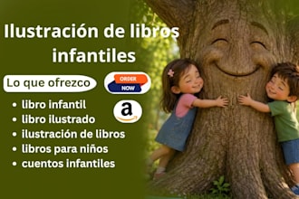 voy a ilustrar tu libro infantil con acuarela y dibujo para amazon KDP