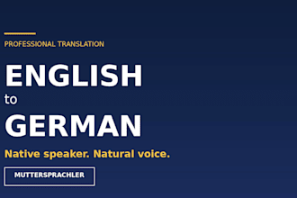 translate english to german as a native speaker