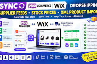 sync woocommerce wix dropshipping supplier feeds stock prices XML product import