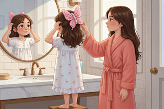 illustrate children book illustration, kids book, children story book