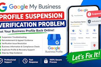 do google my business profile suspension verification problem