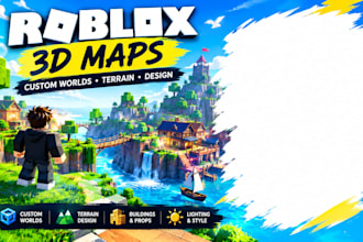 create 3d roblox game environments, maps and terrain in roblox studio