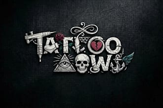 design professionale di logo minimalista con elementi tattoo