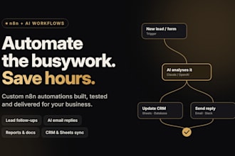 build n8n automations and ai workflows for your business