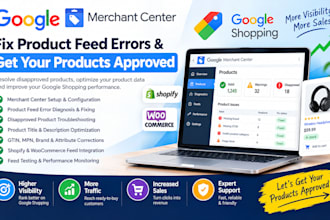 fix google merchant center product feed errors and disapproved products