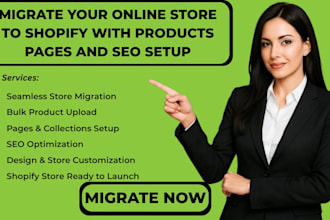 migrate your online store to shopify with products pages SEO setup optimization