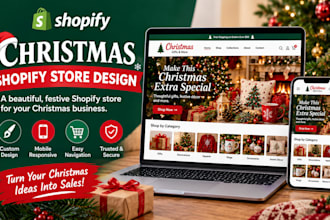 design and redesign christmas shopify store  design for dropshipping products