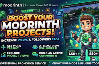 promote your modrinth projects to increase views and followers