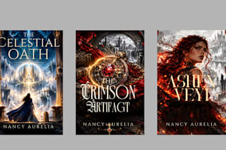 design dark romantasy and fantasy romance book covers for kdp