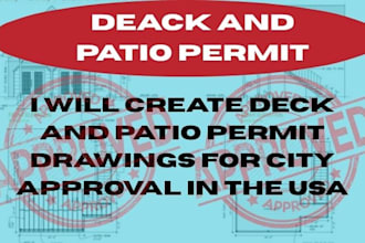 create deck and patio permit drawings for city approval in the USA