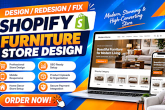 build furniture shopify website furniture store  premium home decor store