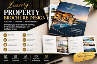 design a luxury property brochure for real estate