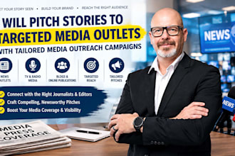 pitch stories to targeted media outlets with tailored media outreach campaigns