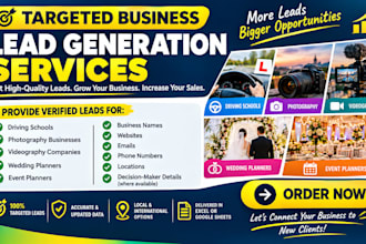 driving school photography videography business wedding event planner leads