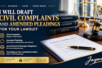 draft civil complaints and amended pleadings for your lawsuit