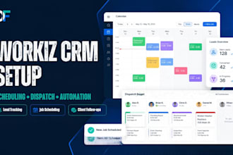 set up workiz CRM scheduling dispatch and automation for contractors