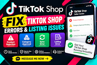 fix tiktok shop error tiktok shop categoty approval product rejection sync error