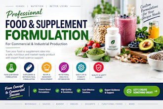 be your food scientist for food,supplement formulation for food