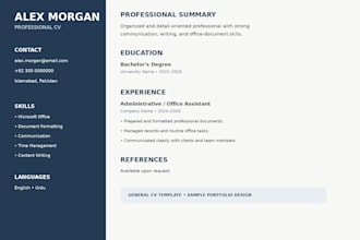 design professional cv, resume