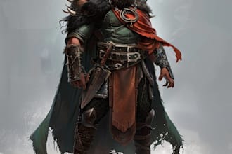 custom comic character dnd and illustration