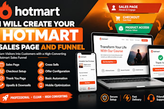 create your hotmart sales page and sales funnel