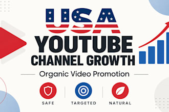 do organic USA youtube video promotion for channel growth