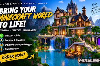 build custom minecraft maps, houses, builds and structures