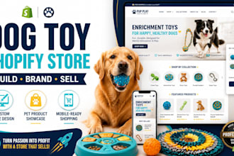 build a dog toy shopify store and pet dropshipping website