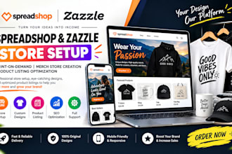 setup teespring zazzle spreadshop print on demand merchstore product listing pod