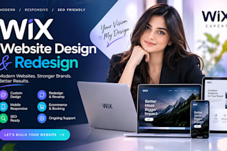 build wix website design, wix website redesign, or wix business website design