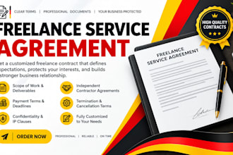 draft a freelance service agreement for your clients