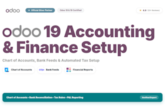 setup and configure odoo accounting for you