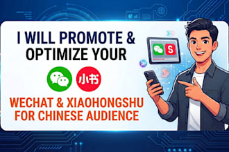 promote and optimize your wechat and xiaohongshu for chinese audience