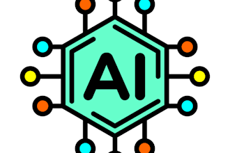 create an ai governance company logo with a balanced structured icon