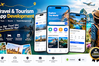 develop city tour app, tourism app, travel booking app, resort app,ai travel app