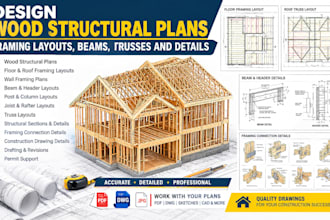 design wood structural plans, framing layouts, beams, trusses and details