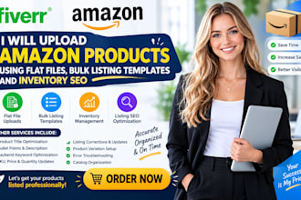 upload amazon products using flat files bulk listing templates  inventory SEO