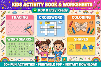 design printable kids worksheets and activity books