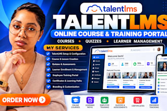 set up talentlms online course platform and employee training portal