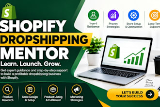 be your shopify dropshipping mentor, coach and ecommerce consultant