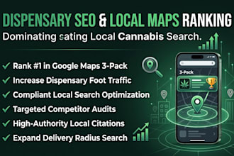 setup dispensary seo and local google maps ranking for cannabis or cbd business