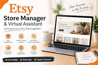 be your etsy store manager and virtual assistant